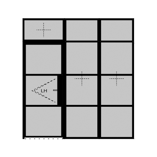 Single Door (LH) 2B + 2 x (RH) Side