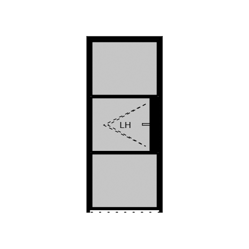 Single Door No Fan Light (LH) 2B