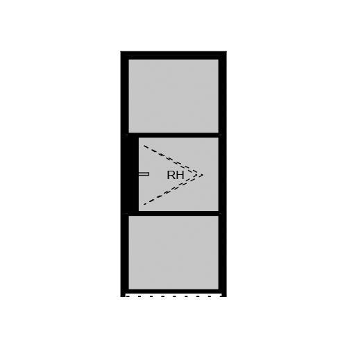 Single Door No Fan Light (RH) 2B