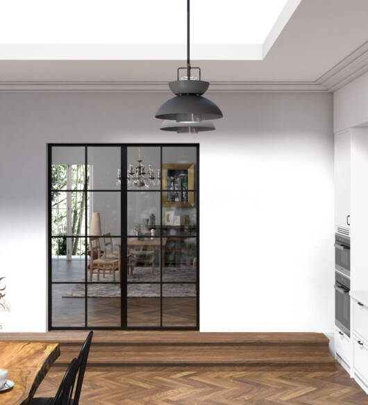 Aluminium Internal Screen  – 3 Bar Georgian Style - 1800 – 2200 Height (18mm Bar)