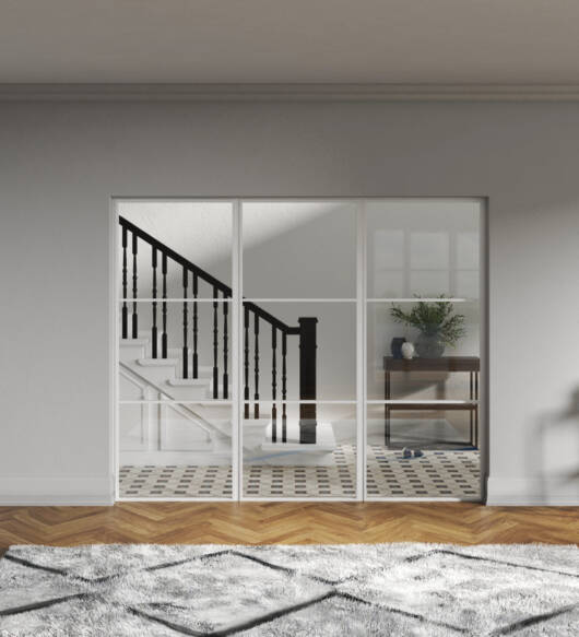 Aluminium Internal Screen  – 2 Bar - 1800mm – 2200mm Height (18mm Bar)