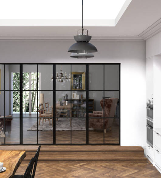 Aluminium Internal Screen  – 2 Bar Georgian Style - 2200mm – 3000mm Height (18mm Bar)