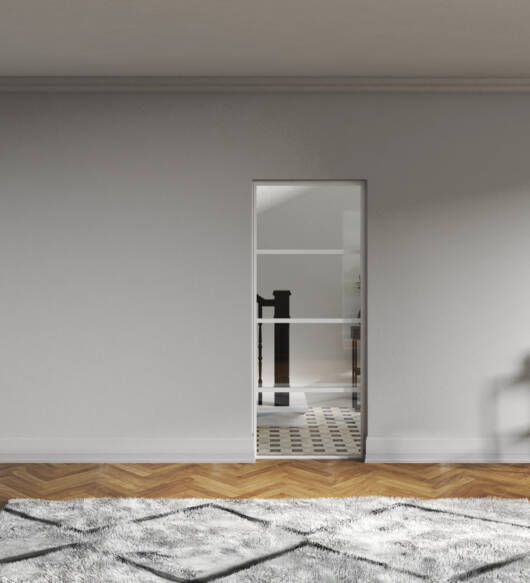 Aluminium Internal Screen  – 3 Transom - 1800mm – 2200mm Height (33mm Bar)