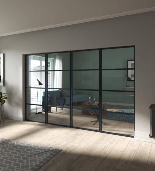 Aluminium Internal Screen - 3 Transom  – 2200mm – 3000mm Height (33mm Bar)